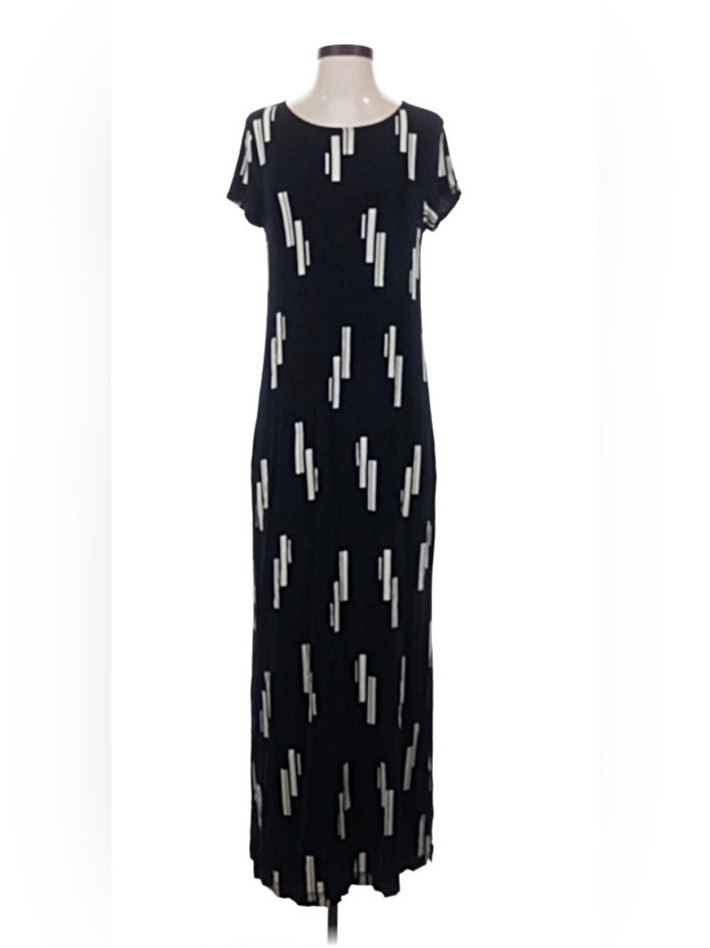 Chicos Size 0 Dark Navy/Patterned Maxi Dress - Women